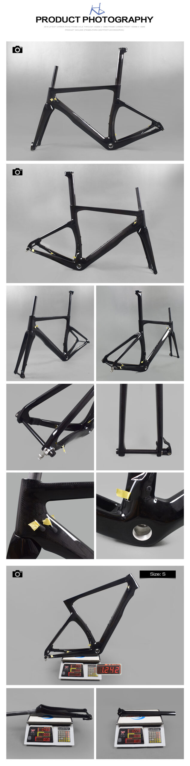 carbon frame road bicycle