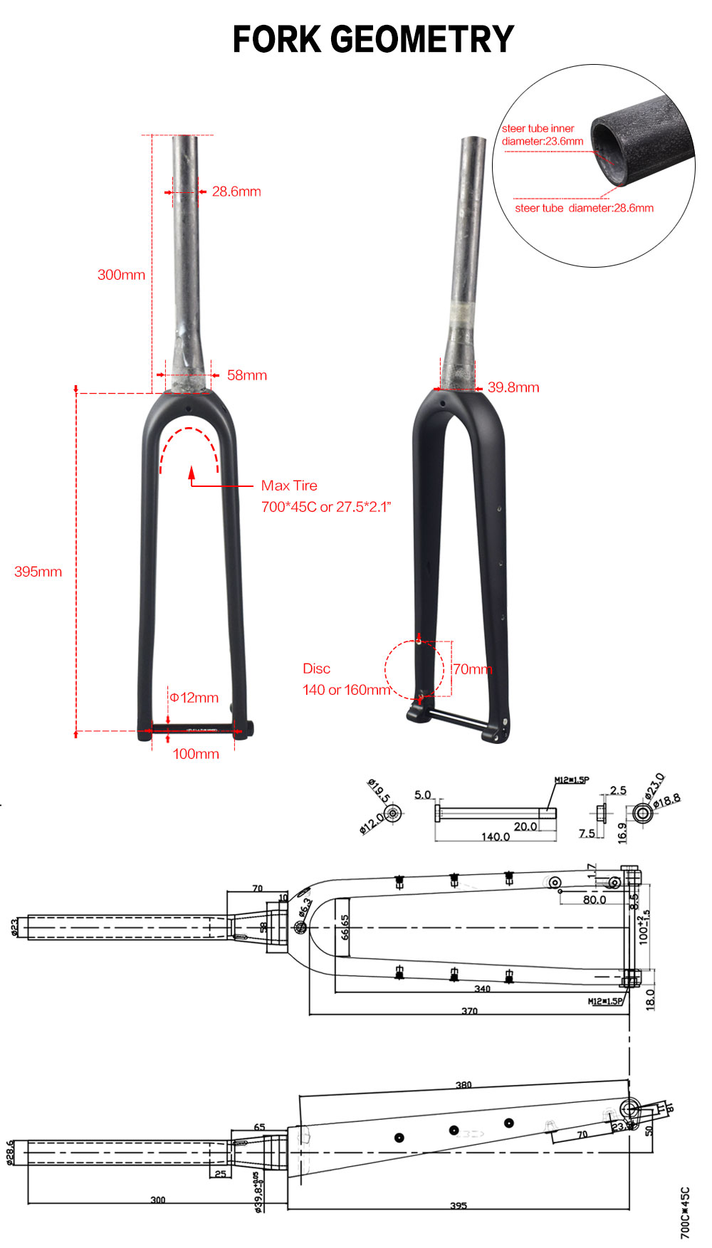 road bike carbon fork