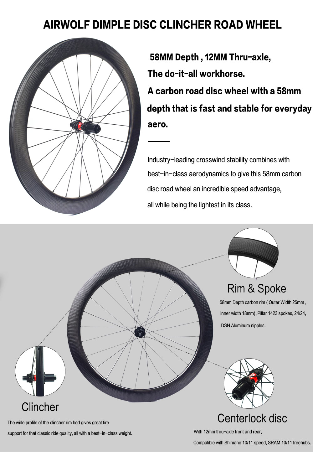 700C Dimple Road Bike Wheels